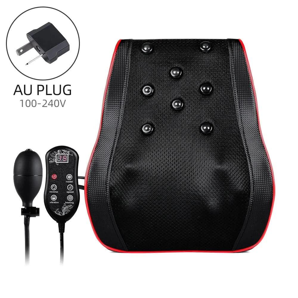 Shoulder Neck Back Trapezius Massage Pillow Shiatsu Kneading Cervical Ttraction Body Massager Car Back Pillow - M & M Global