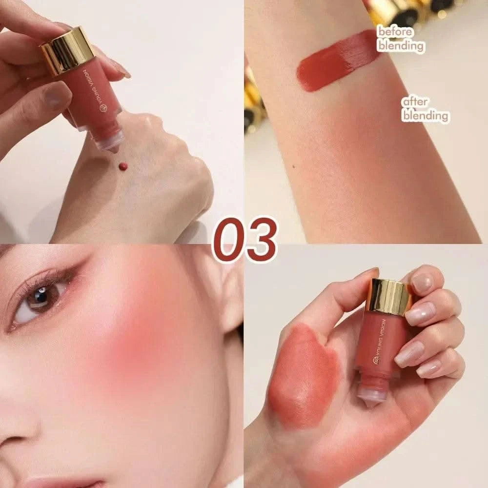 Dropper Liquid Blush Facial Rouge Contouring Brighten Plumper Nude Smooth Blush Stick Moisturize Lasting Good Complexion Makeup - M & M Global