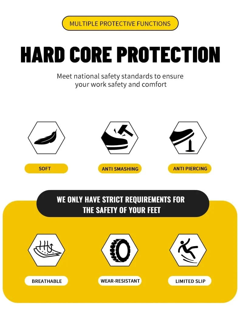 Soft-soled comfortable anti-smash and anti-puncture safety shoes