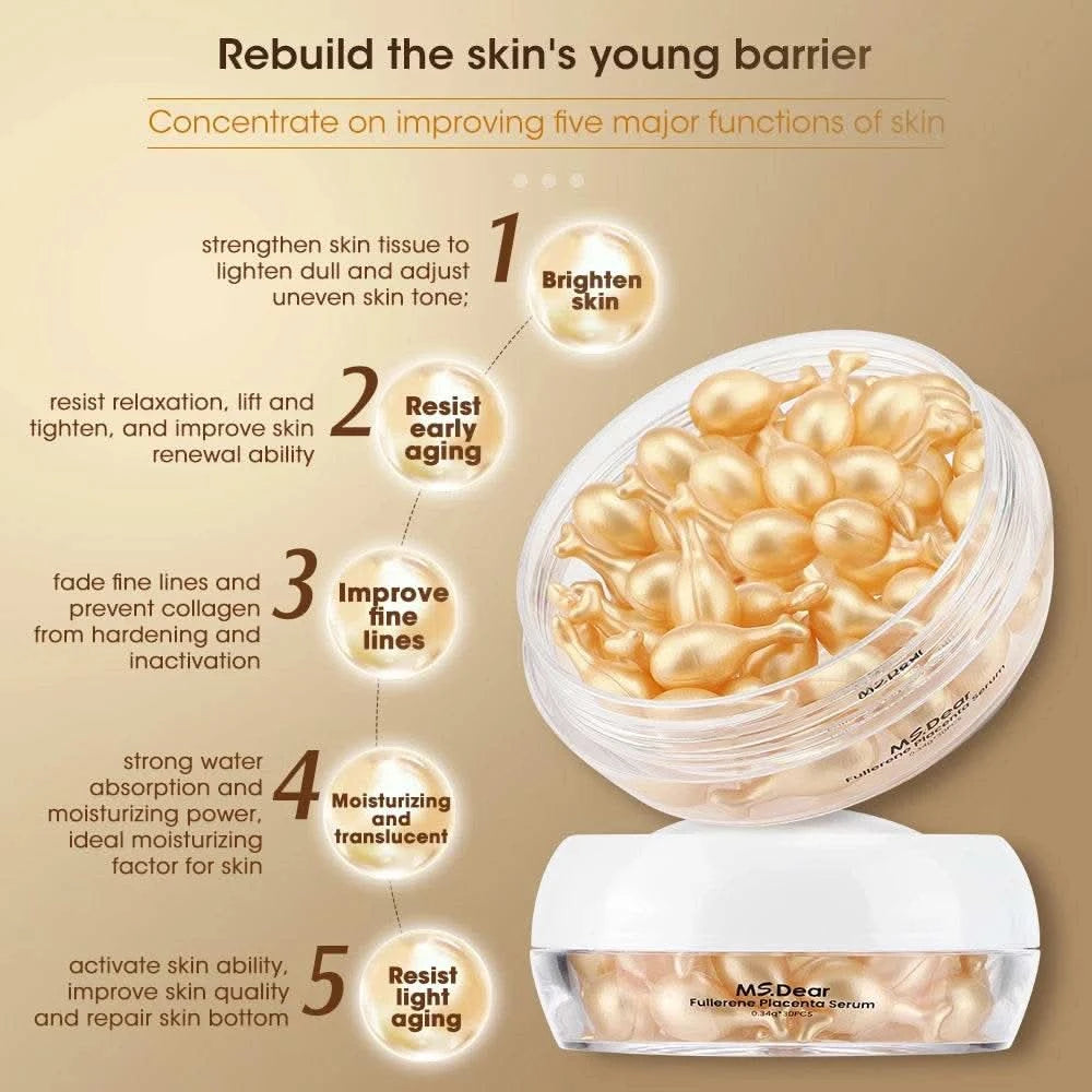 30/150Pcs Hyaluronic Acid Capsules Serum Hydrating Repair Moisturizing Essence Liquid Facial Deeply Nourishes Firming Skin Care - M & M Global