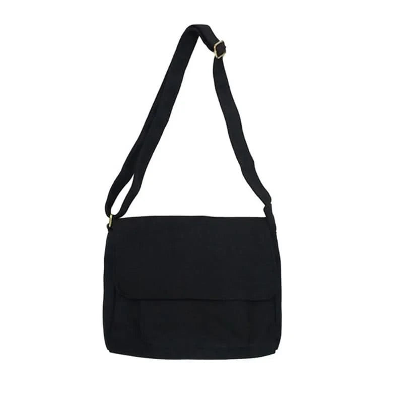 Women's Casual Canvas Messenger Bag Minimalist Crossbody Shoulder Sling Handbag for Students - M & M Global