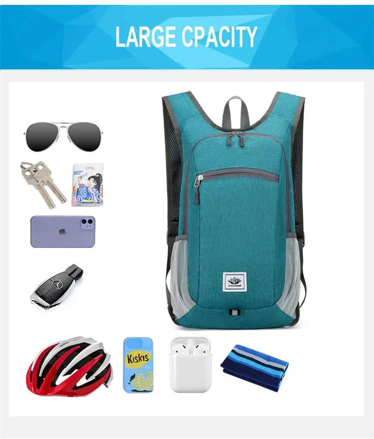 Portable Foldable Backpack,Men Women Ultralight Folding Bag,Outdoor Climbing Cycling Hiking Knapsack Travel Daypack - M & M Global