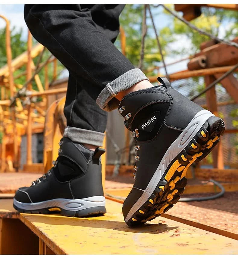 Non Slip Safety Boots for Men Work Anti-smash Indestructible Shoes Steel Toe Protective Anti-puncture Man Work Safety Boots