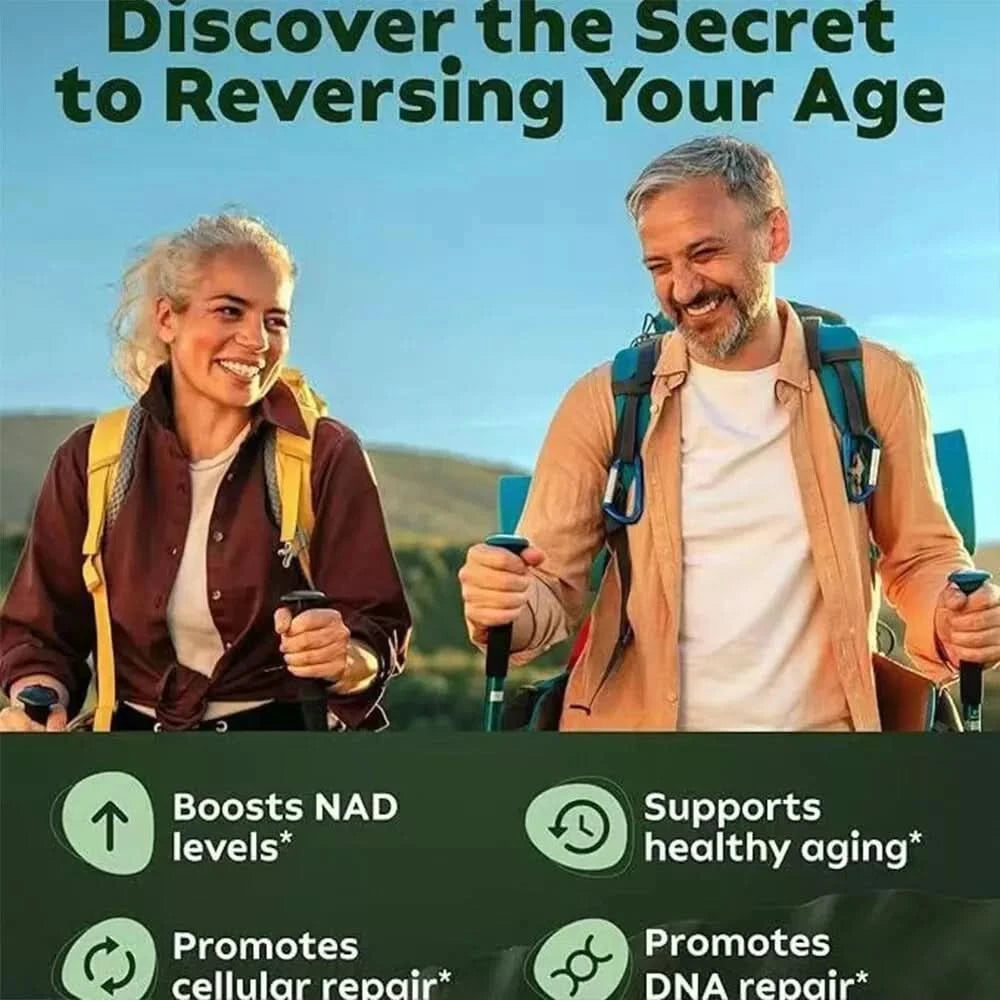 NAD+ Supplements for Anti-Aging Energy Focus and Nicotinamide Riboside Resveratrol - M & M Global