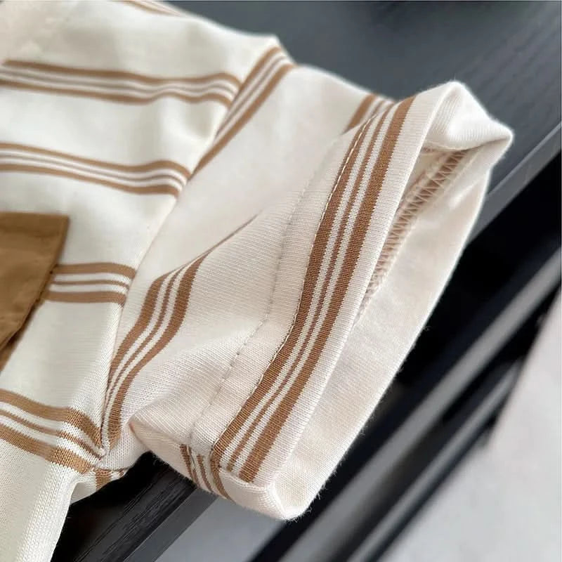 Fashion Summer Kids Baby Boys Striped Clothing Suits Short Sleeve T-Shirt+Shorts Casual Clothes Outfit Girls Clothes 2PCS/Set - M & M Global