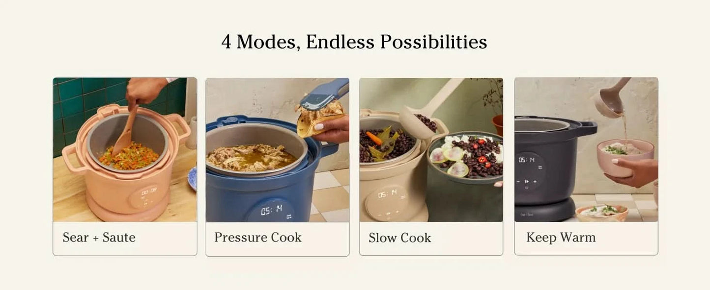 Dream Cooker | 6-quart Multicooker | 4 Versatile Modes | Pressure Cook, Slow Cook, Sear & Saute, Keep Warm | Hands-Free Steam Re - M & M Global