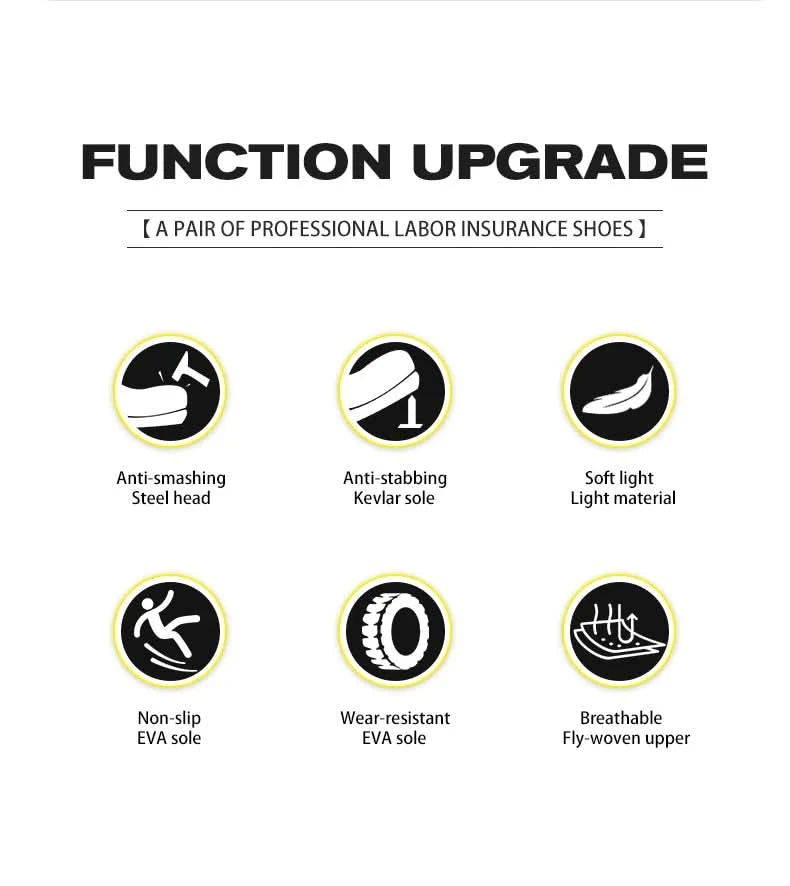Breathable, lightweight and comfortable anti-smash and anti-puncture safety shoes