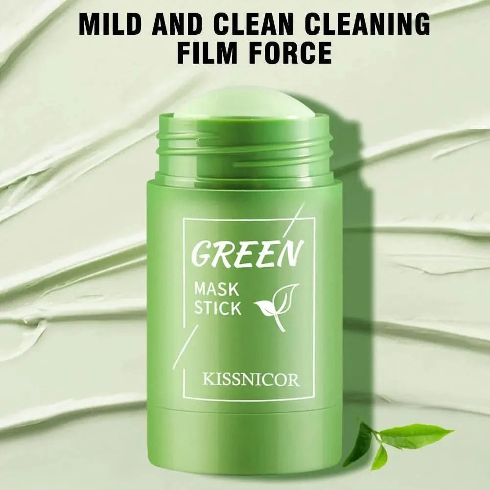 Face Clean Mask Green Tea Cleansing Stick Mask Shrink pores Deep Blackhead Remover facial Cleansing Moisturizing Mask 40g - M & M Global