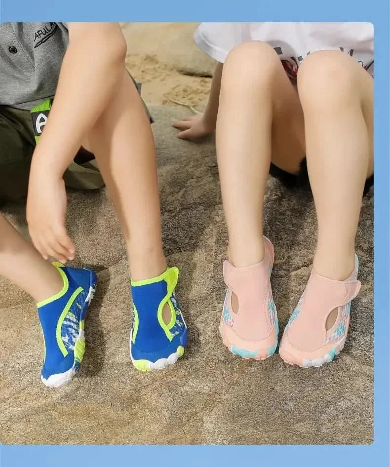 Swimming Beach Sneakers Children Diving Surfing Boating Wading Sports Shoes Kids Aqua Barefoot Water Shoes Quick-Dry Boys Girls - M & M Global