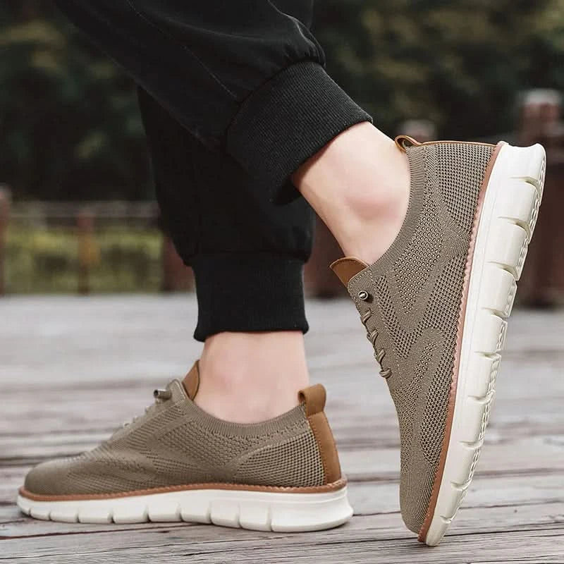 YRZL Men Casual Sports Shoes Anti Slip Wear-Resistant Breathable Cushioning Color Blocking Design Versatile Casual Sports Shoes - M & M Global
