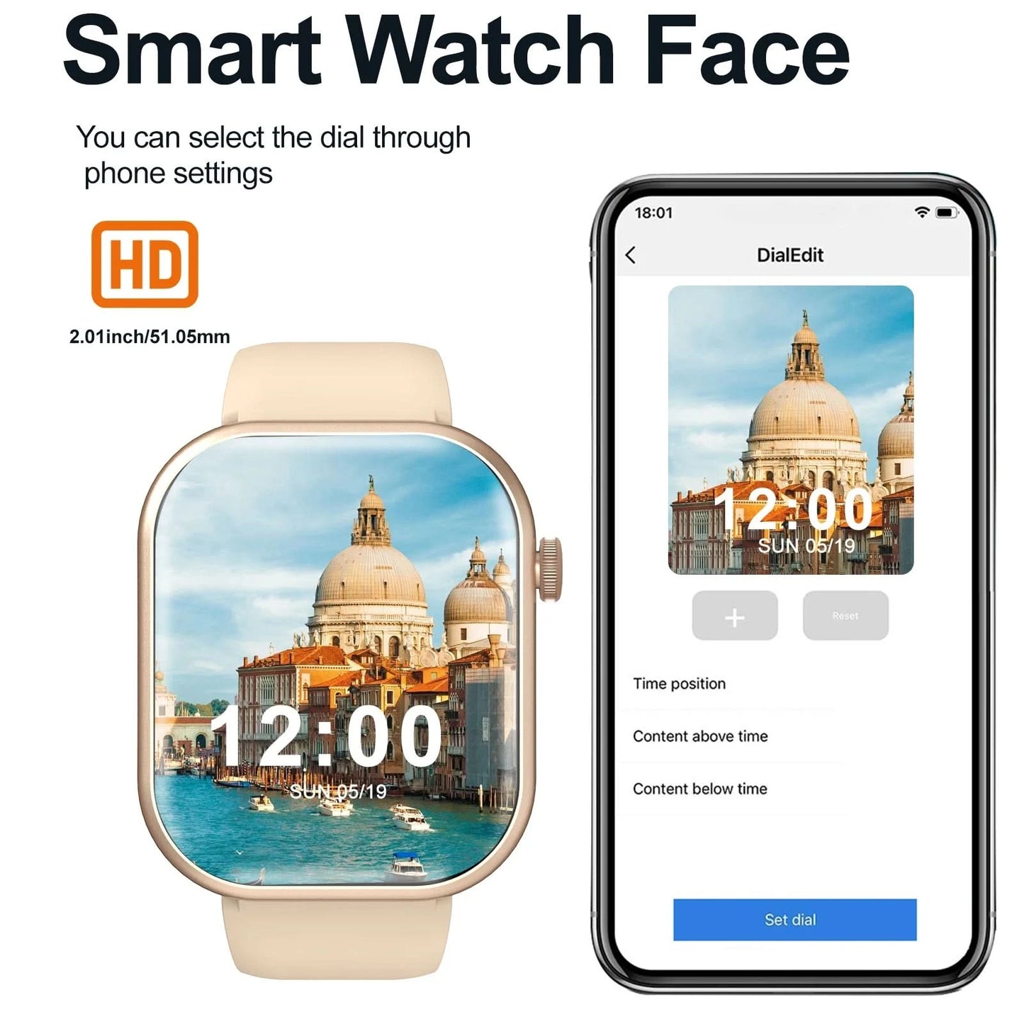 Smart watch, multi-sport mode, message reminder, multiple APP reminders, suitable for men and women, custom wallpaper