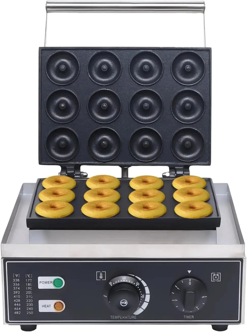 Commercial Donut Pancakes Maker Machine Non Stick Surface Double Sided Heating Two Knobs Versatility Control Temperature Time In - M & M Global