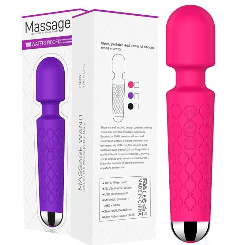 Portable Electric Massage Stick with 8 Adjustable 20 Modes, Suitable for The Back/Neck/Legs/Waist, Relieving Fatigue - M & M Global
