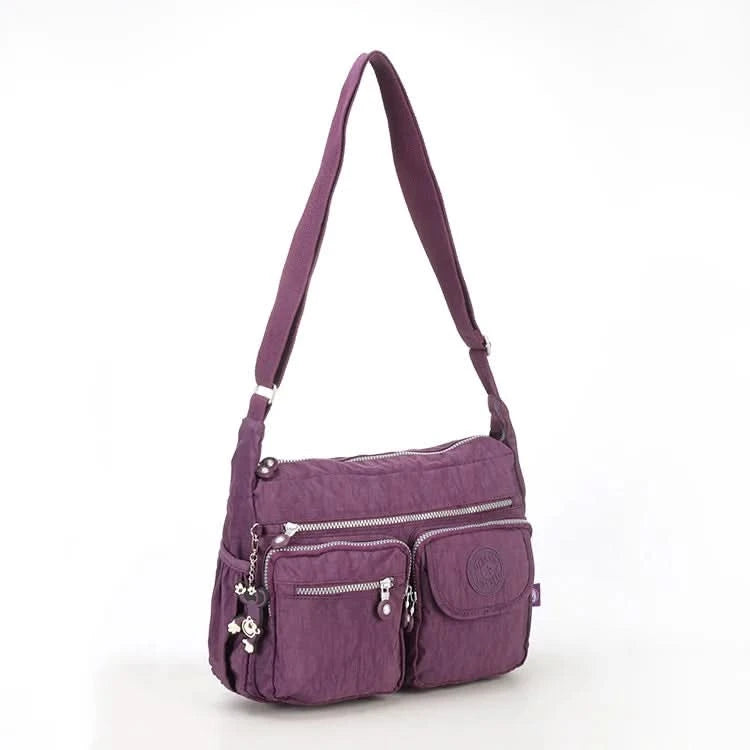 High Quality A4 Nylon Men Women Shoulder Messenger Bag Cross Body Purse Waterproof Lightweight Green Black Blue Purple Red M0938 - M & M Global