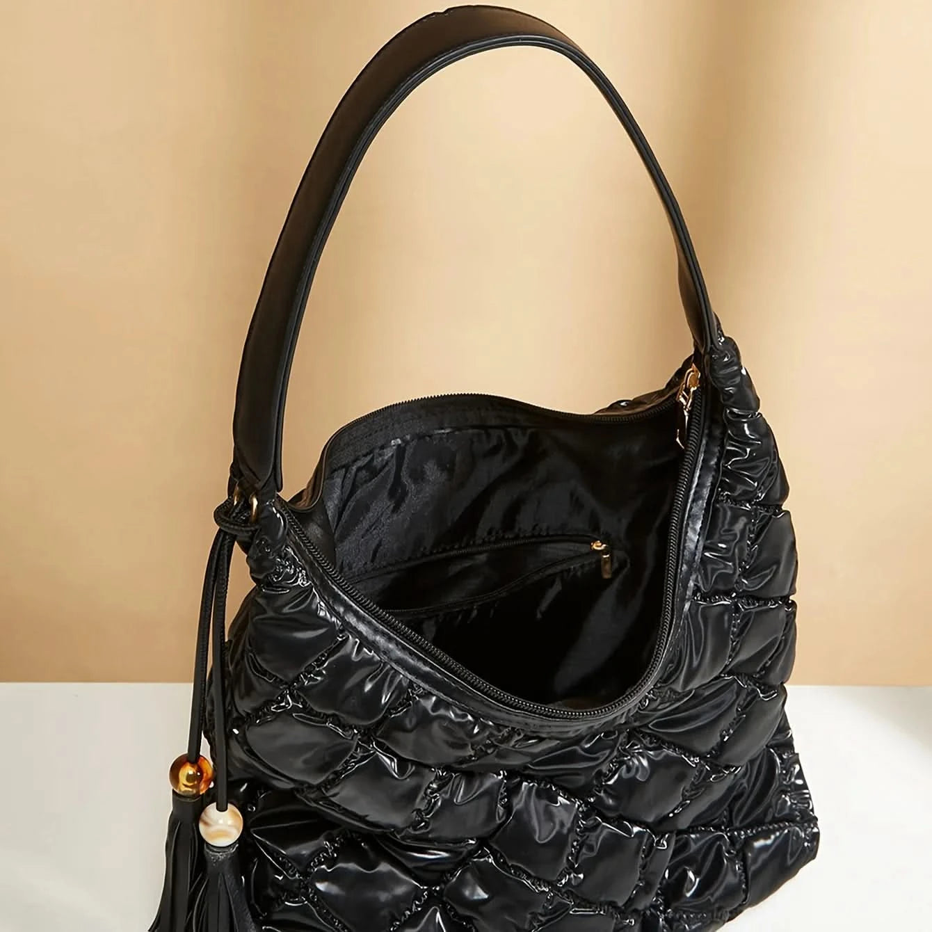 Vintage large capacity plaid shoulder women's bag 2024 autumn/winter new leisure handbag commuter Tote bag - M & M Global