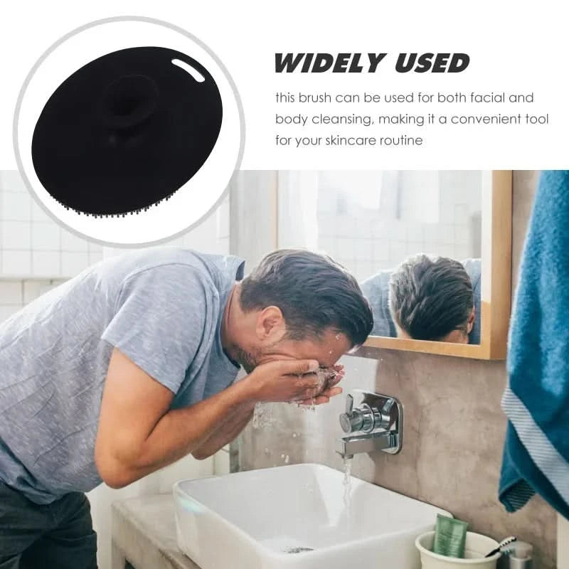 Soft Silicone Exfoliating Brush Cleanser Manual Body Cleansing Body Care Scrubber Shower Gentle Massage Silicone Face Bath Brush - M & M Global