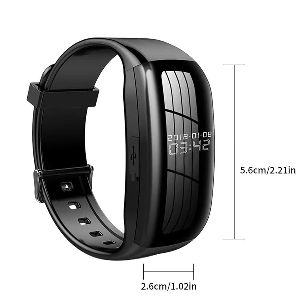 HD Mini Camera Watch 8-256GB Video Voice Recorder Bracelet USB Flash Driver Dictaphone Noise Reduce Sound Recording Wristband - M & M Global