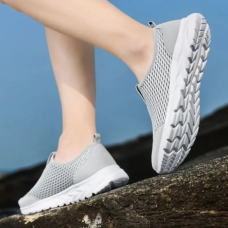 YRZL Men's Sneakers Breathable Mesh Men Casual Shoes Outdoor Non-Slip Big Size Loafers Walking Lightweight Male Tennis shoes - M & M Global