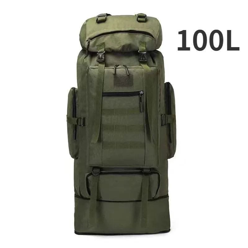 80L/100L Mountaineering Bag Climb Bag Tactical Backpacks Large Backpack Outdoors Hiking Camping Travel Bags - M & M Global