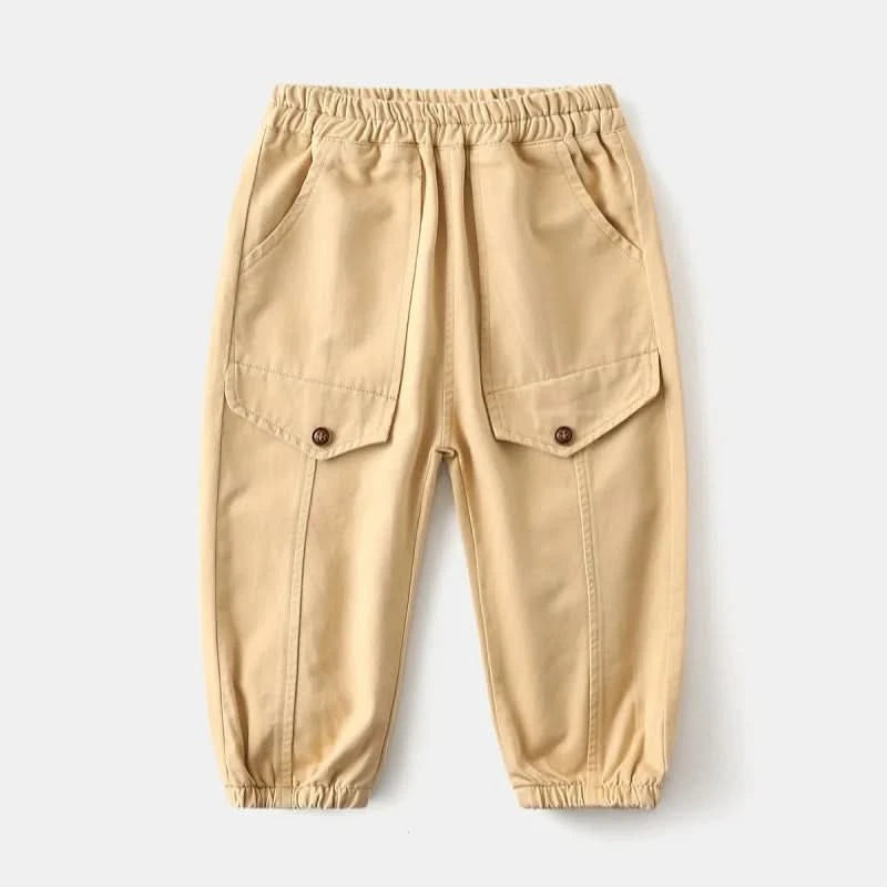 Wholesale New Children Boy Trousers Embroiedry Pockets Spliced Kids Boys Pants Casual Cotton Infant Babys Boys Bottoms 2-8Y Pant - M & M Global