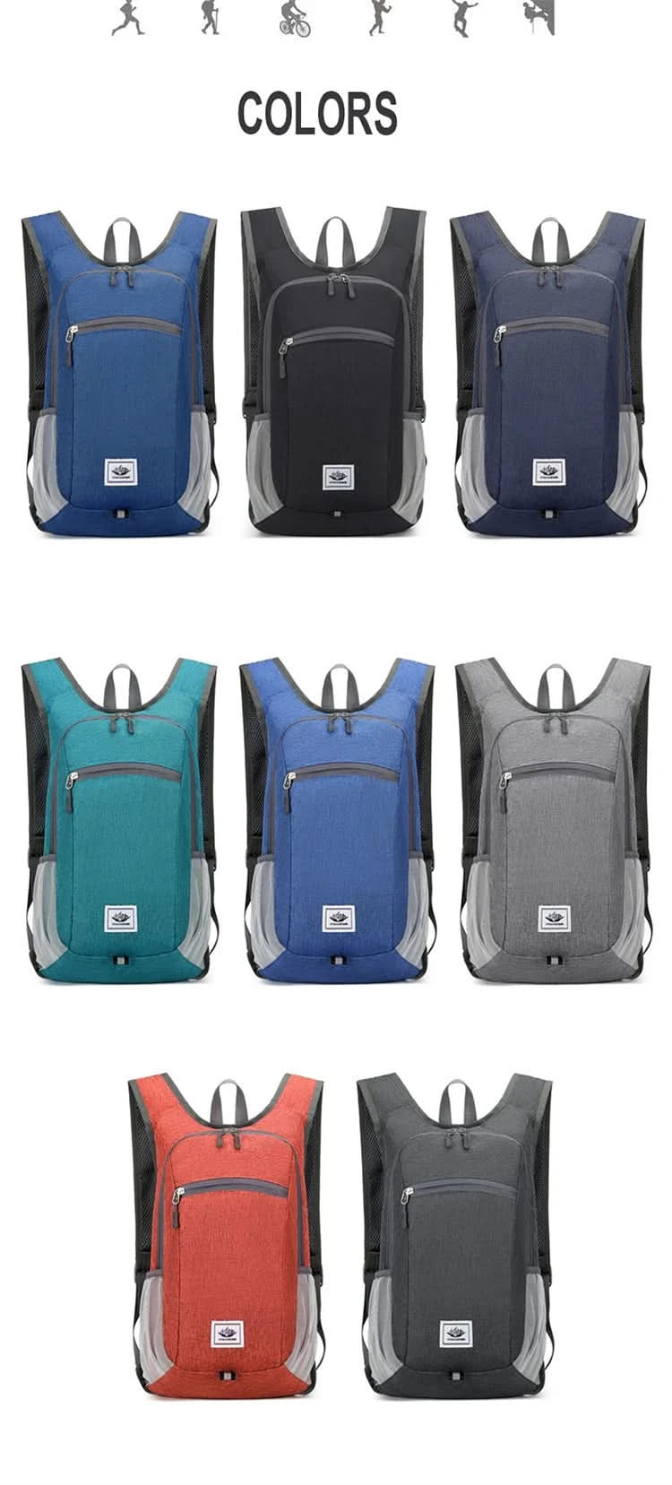 Portable Foldable Backpack,Men Women Ultralight Folding Bag,Outdoor Climbing Cycling Hiking Knapsack Travel Daypack - M & M Global