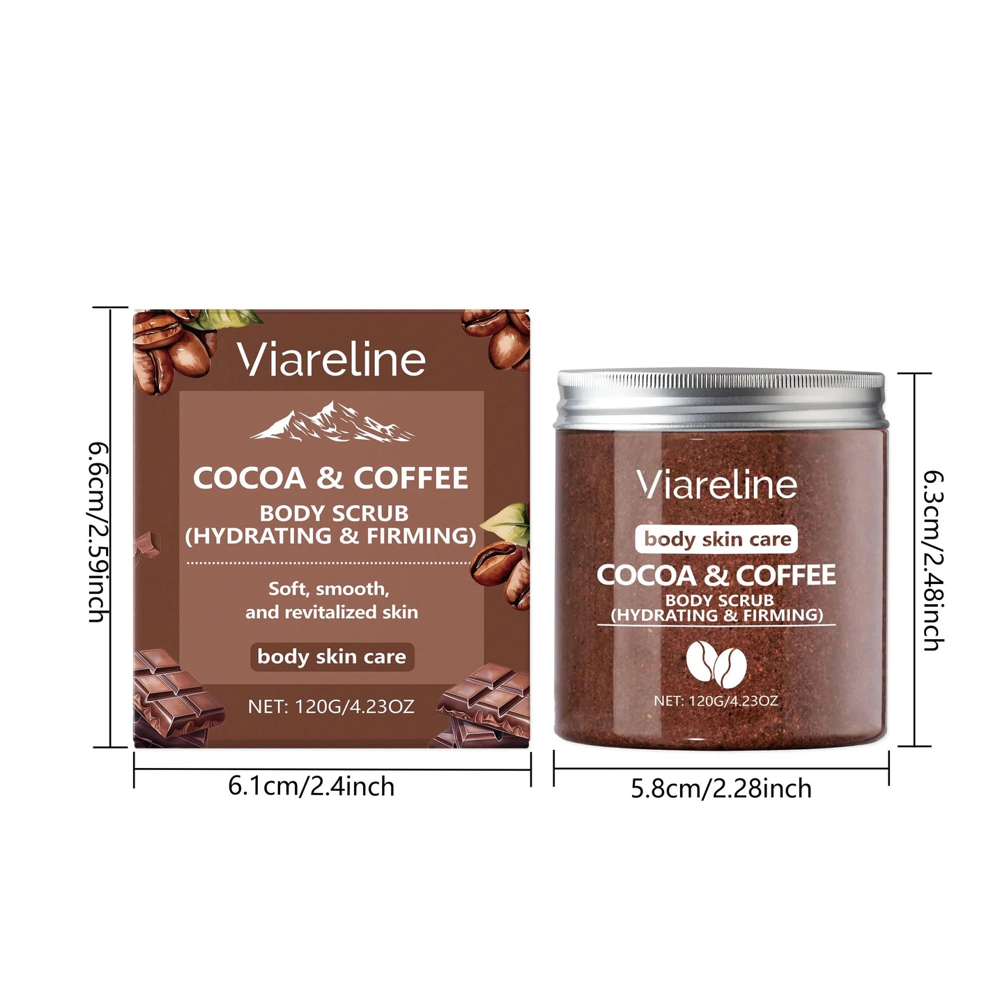 Viareline Coffee Body Scrub Cream Moisturizing Body Anti-oxidation Remove Dead Skins Improve Smoothness Soften Skin Scrub Cream - M & M Global