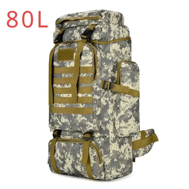 80L/100L Mountaineering Bag Climb Bag Tactical Backpacks Large Backpack Outdoors Hiking Camping Travel Bags - M & M Global
