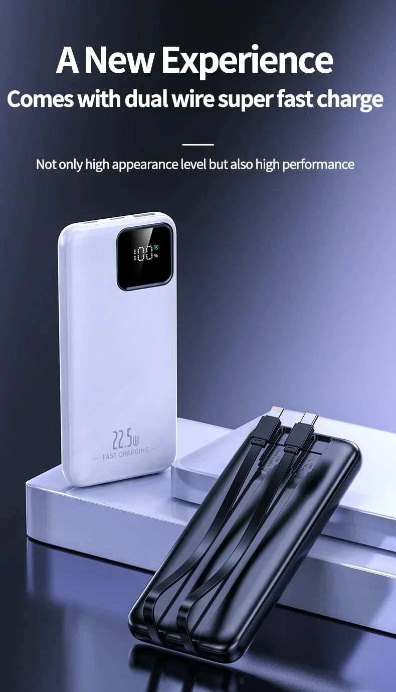 New Power Bank 20000mAh Portable External Battery 22.5W Fast Charging Portable Charger for IPhone Xiaomi Redmi Poco Powerbank - M & M Global