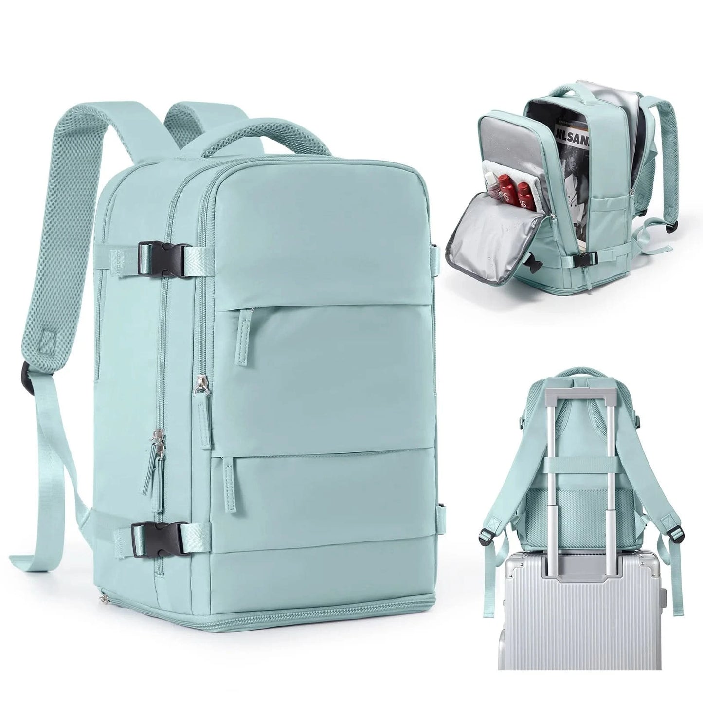 Women Men Hand Luggage Backpack Business College Laptop Travel Backpack Waterproof Carry on mochila viaje cabina avion 40x20x25 - M & M Global