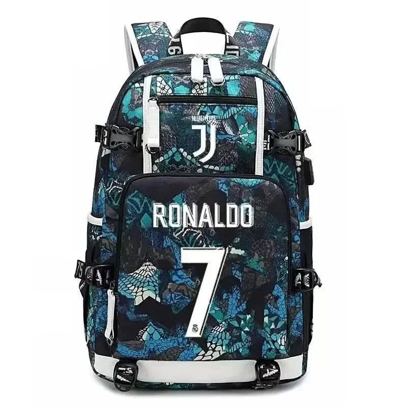 Messi C Ronaldo football bag star around high school students male and female large capacity backpack can be customized - M & M Global