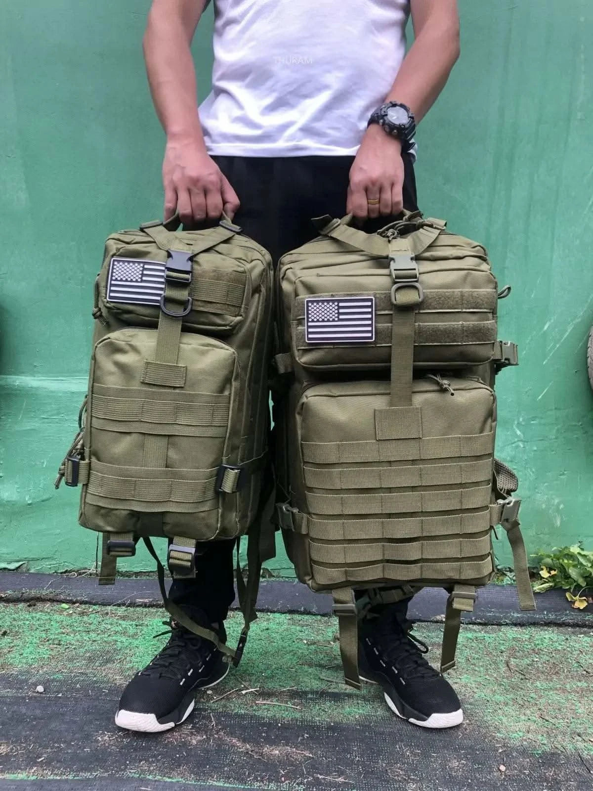 25L/50L Sturdy Nylon Waterproof Tactical Sports Trekking Fishing Hunting Camping Hiking Bag Backpack Outdoor Rucksacks - M & M Global