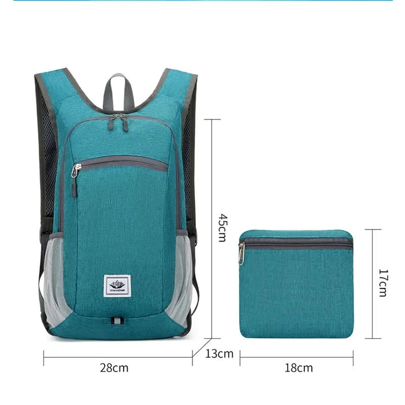 Portable Foldable Backpack,Men Women Ultralight Folding Bag,Outdoor Climbing Cycling Hiking Knapsack Travel Daypack - M & M Global
