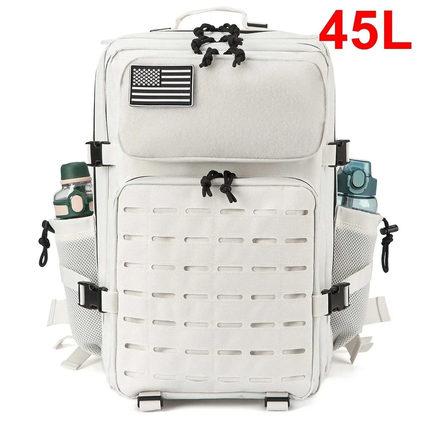 25L/45L Tactical Backpack for Men and Women Outdoor Survival Bug Out Bag Small School Rucksack Hking with Bottle Holder - M & M Global