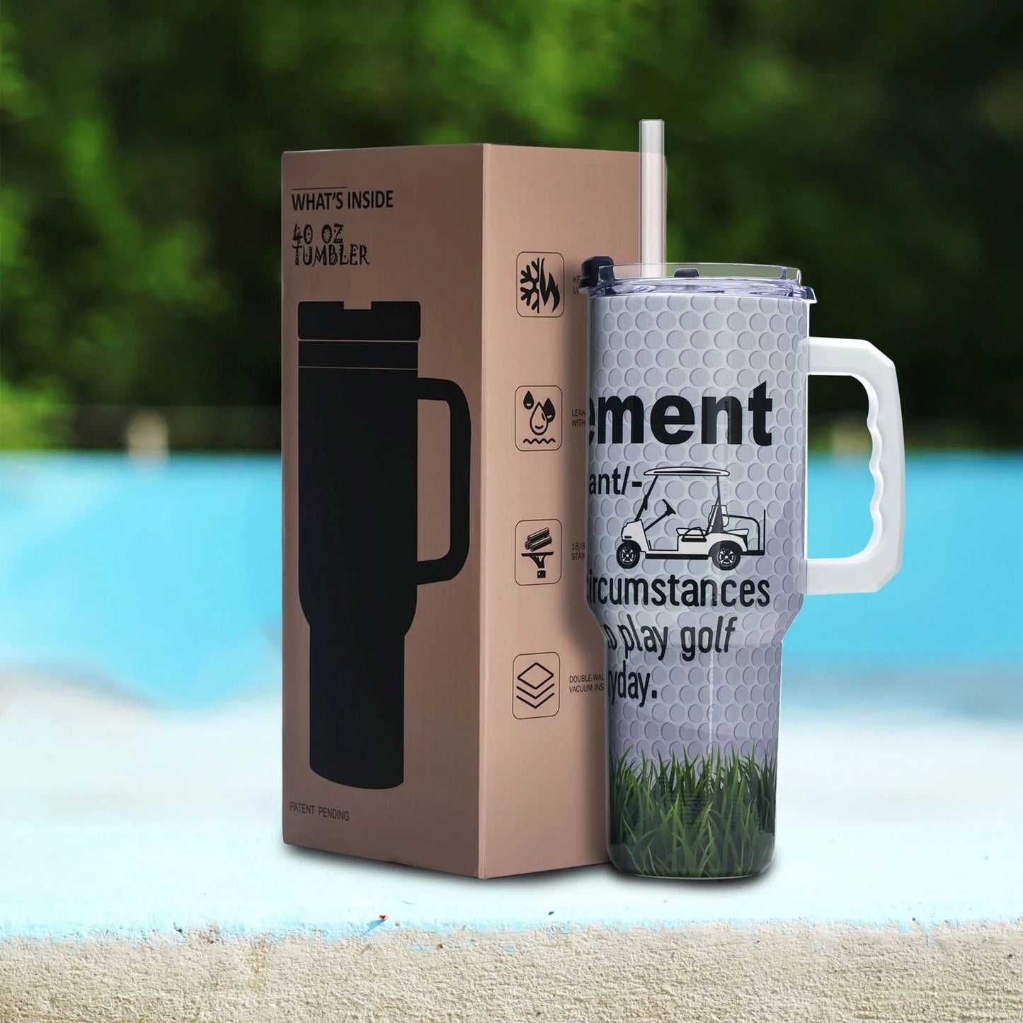 40oz Faith Quote Tumbler with Butterfly Art, Vacuum Insulated Stainless Steel with Handle and Wide Mouth, Gift for Christian Wom