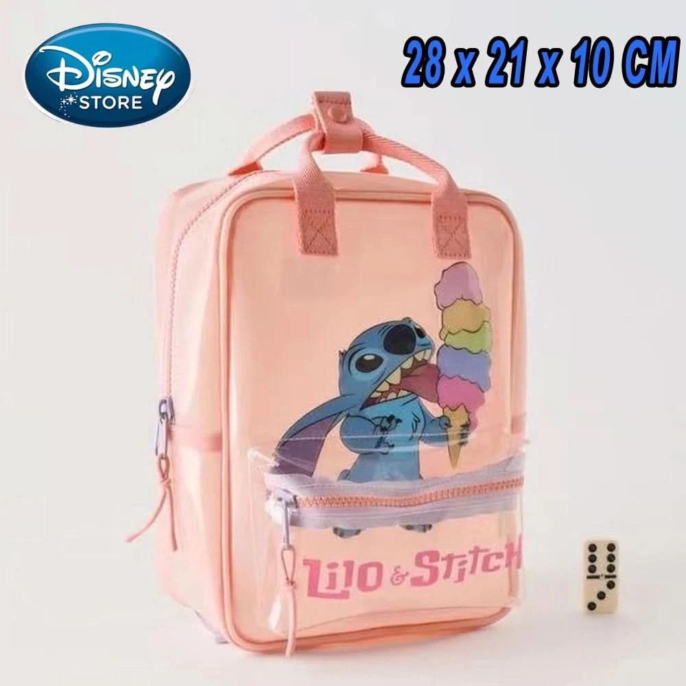 New Disney Plush Backpack Ins Japanese Blue Stitch Funny Cartoon Large-Capacity Student Backpack Kindergarten Bag Child Gift - M & M Global