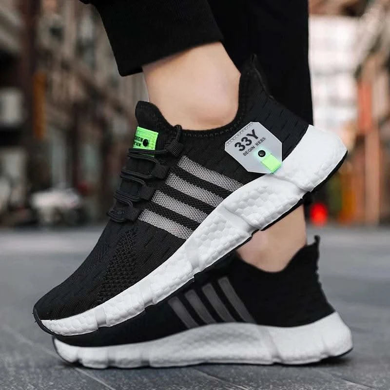 Breathable Mesh Men Shoes Trendy Lightweight Walking Flats Plus Size Male Tennis Sneakers Outdoor Running Fitness Shoes 2024 - M & M Global