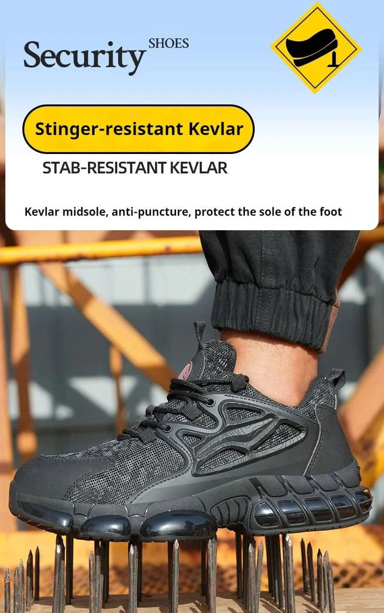 Protective Safety Shoes Men Anti-smash Anti-puncture Steel Toe Work Shoes Breathable Security Industrial Shoes Men Safety Boots
