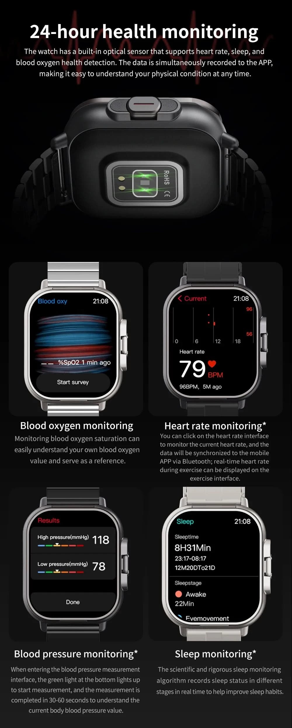 D8 2-In-1 Smartwatch with Headphone 2" Bt Call NFC Sleep Monitor Smart Watch Earbuds Compatible With iPhone Android 2025 - M & M Global