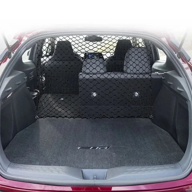 1pc Car Pet Isolation Net Dog Luggage Cat Storage Obstacle Network Safe Driving Fixed Hook Trunk Net Bag 120cm/70 Auto Organizer - M & M Global