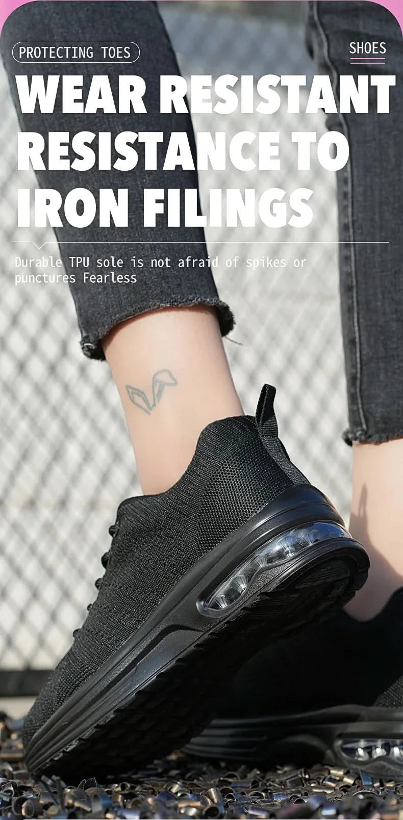 Four seasons women's puncture-proof daily casual safety shoes