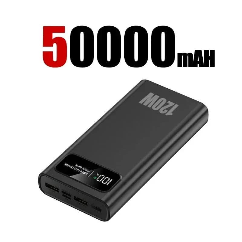 200000mAh Portable Power Bank External Battery High-capacity 120W Super Fast Charging LED Digital Display For Phone Durable Hot - M & M Global