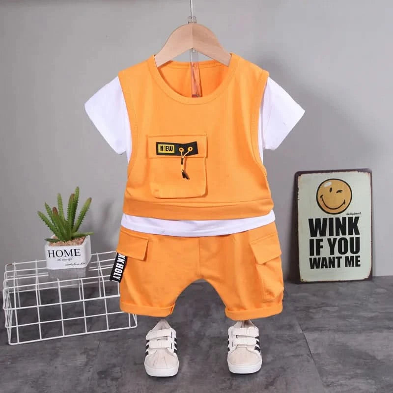 New Summer Baby Girl Clothes Infant Boys Clothing Children Casual T-Shirt Shorts 2Pcs/Set Toddler Sports Costume Kids Tracksuits - M & M Global