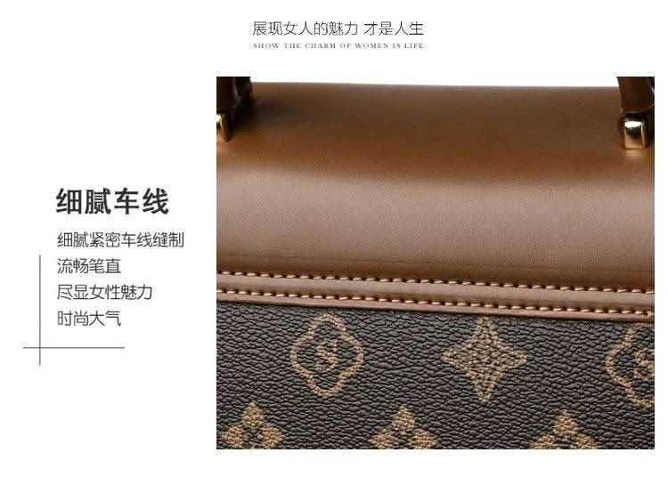Bags for Women, Printed Fashionable Hand-Held Locks, Commuting Small Square Bag, Fashionable and Versatile Shoulder Crossbody Ba - M & M Global