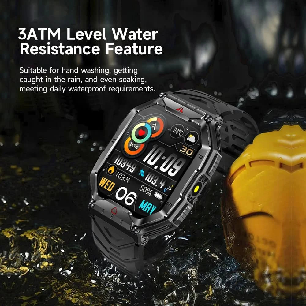 SKMEI Outdoor Sport Compass Smart Watches For Men Women 650Mah Battery 3ATM Waterproof Voice Assistant Bluetooth Call Smartwatch - M & M Global