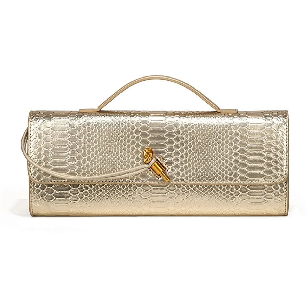 Burgundy bag cherry red envelope wine red envelope upscale new handbag European and American fashion crocodile flip hand organ b - M & M Global