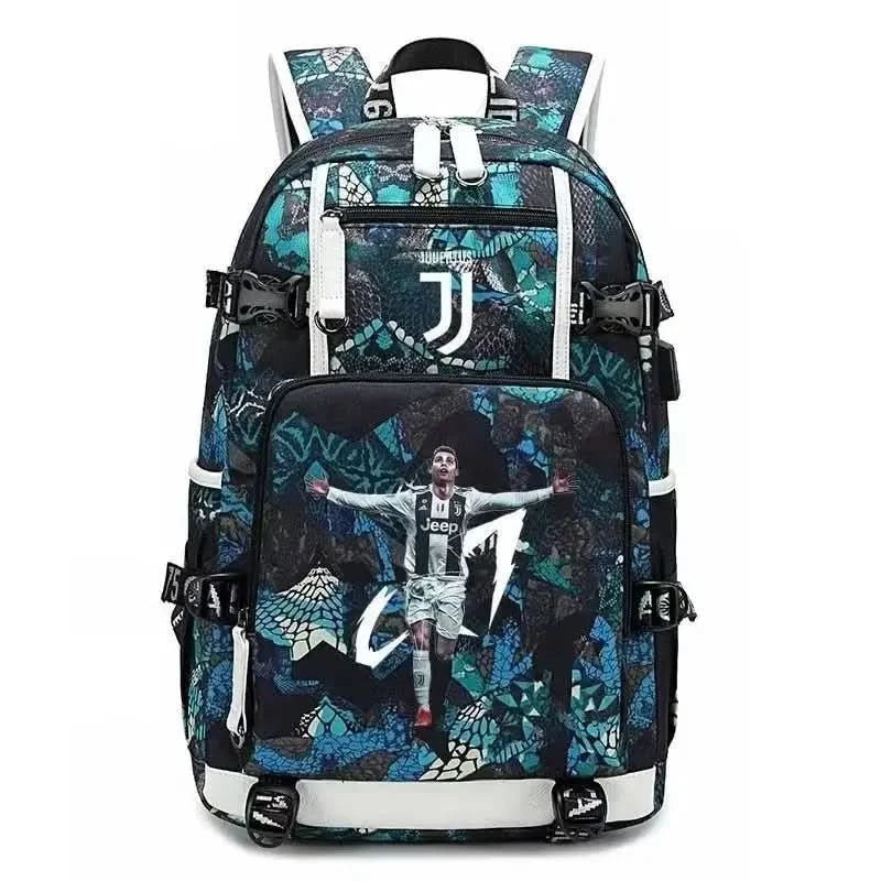 Messi C Ronaldo football bag star around high school students male and female large capacity backpack can be customized - M & M Global