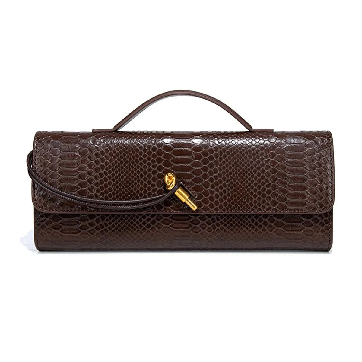 Burgundy bag cherry red envelope wine red envelope upscale new handbag European and American fashion crocodile flip hand organ b - M & M Global