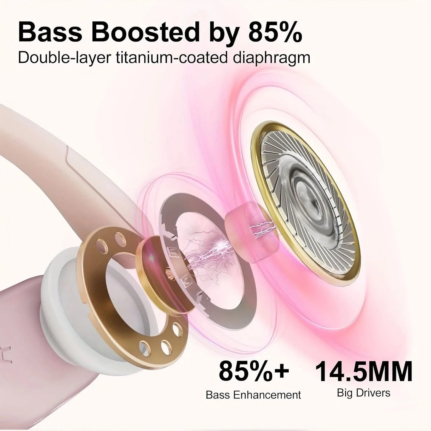GreatWall new 5.3 wireless earphones, high battery life, low latency, gaming, audio-visual, sports and exercise earphones, wirel