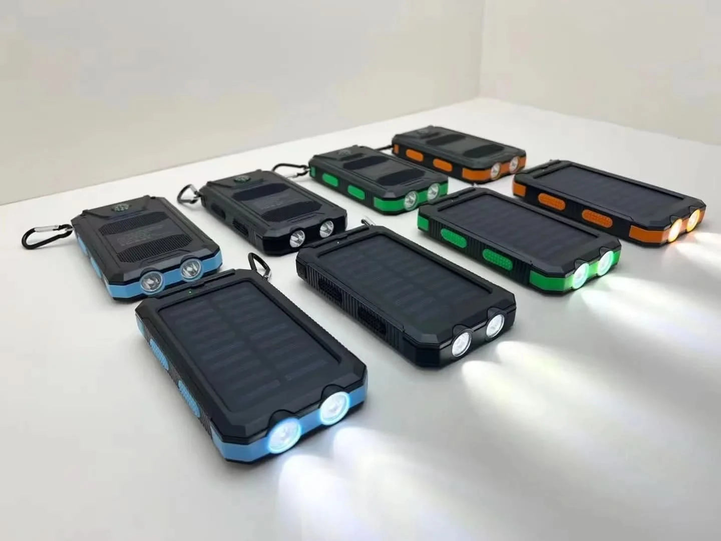 BCAK Brand Power bank Outdoor 200000mAh Large Capacity Solar Power Bank Portable With Lanyard Compass External Battery Camping - M & M Global