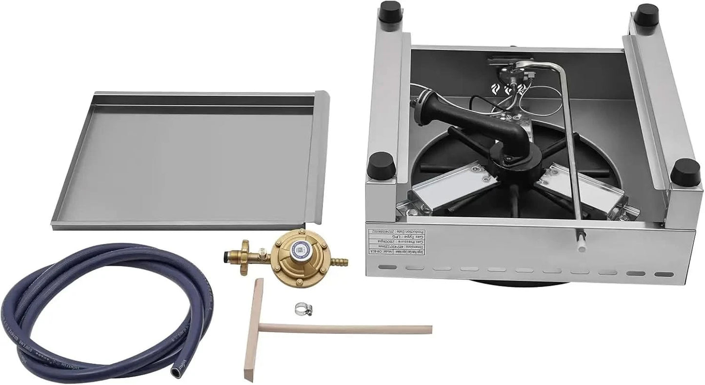 Commercial Pancake Maker 16-Inch Pancake Grand Oven Plate Stainless Steel Aluminum Countertop Pancake Maker Gas Pancake Oven for - M & M Global